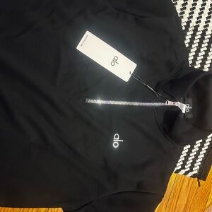 ALO Yoga Black Zip Pullover